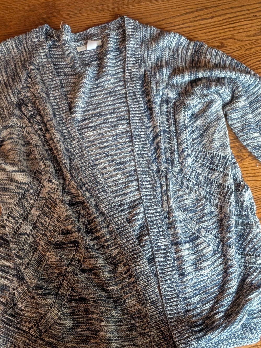 Cozy Open-Front Women's Knit Cardigan Sweater - Gray Heather